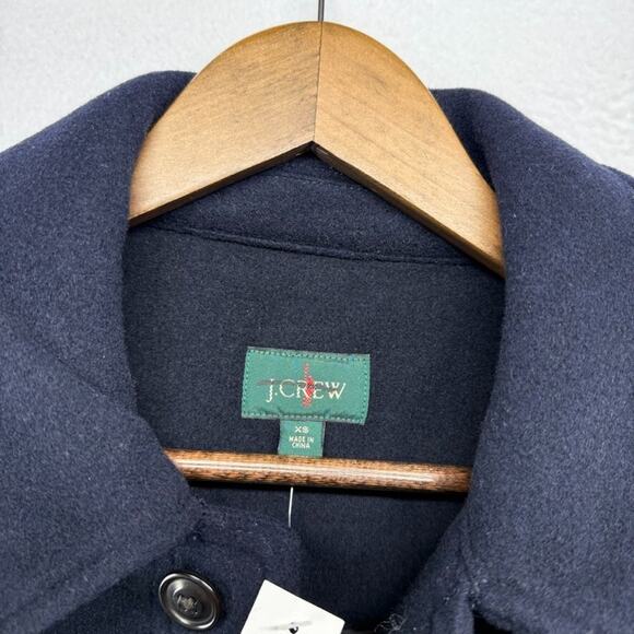 J Crew Jacket Men's XS Blue Navy Cruiser Mackinaw Double Faced Wool Buttons NEW - Picture 4 of 13